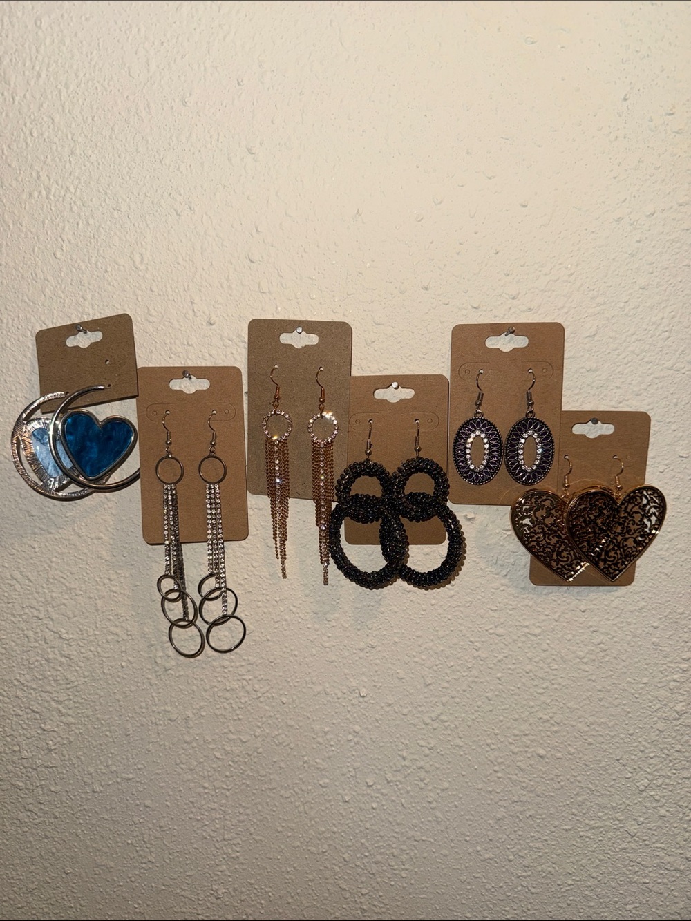 Assorted Women's Earrings - Black, Blue, Gold, Silver Styles